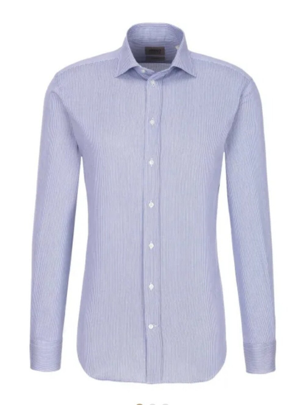 Armani Colezzioni Gray Stripped Dress Shirt Large 16.5